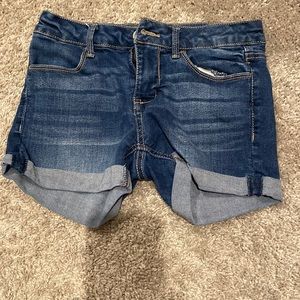 blue jean shorts